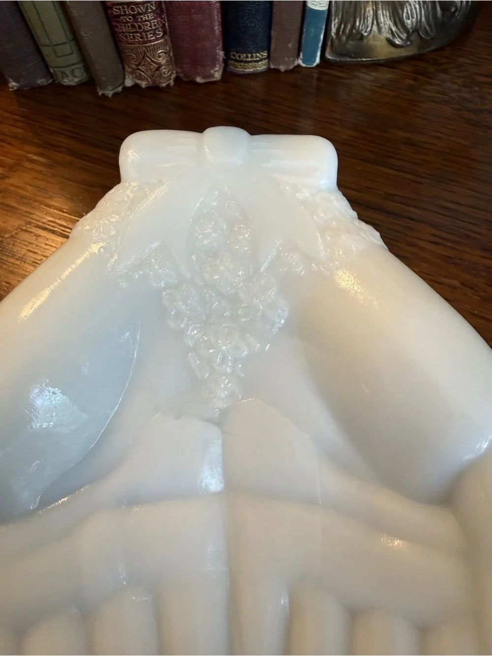 Vintage Milk Glass “Hand” Trinket Dish